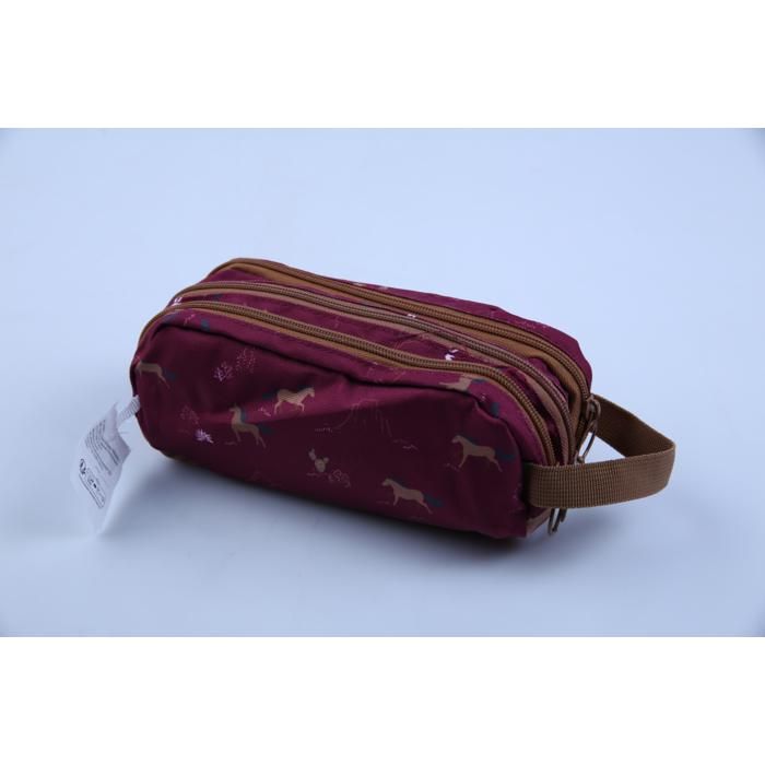 Trousse - AUCHAN - Rectangulaire 3 zips - Motif Western - Zippée - Mixte