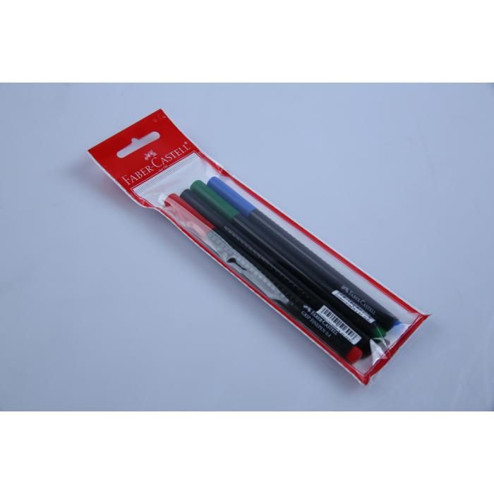 4 feutres fins Grip 0.4 couleurs assorties Faber-Castell