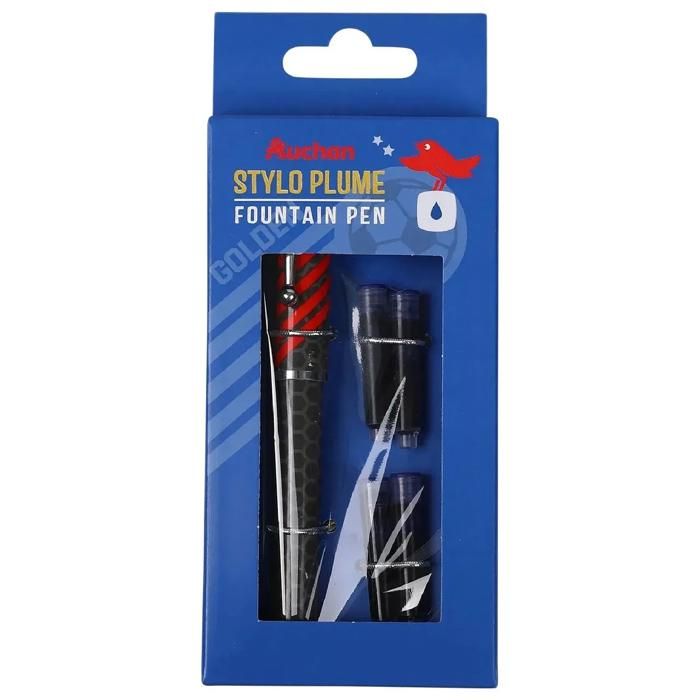Stylo plume foot + 4 recharges - AUCHAN