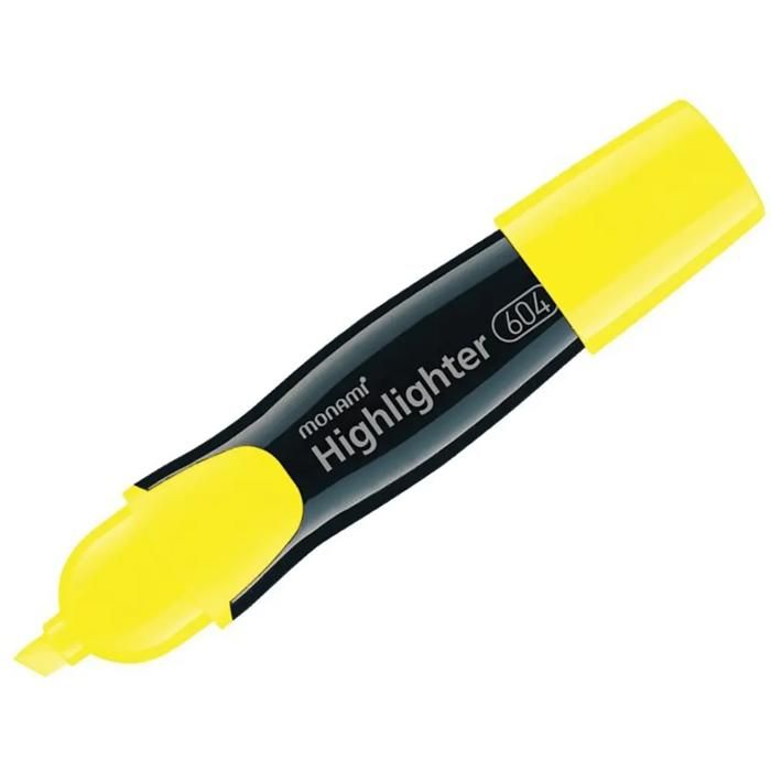 Surligneur - MONAMI - 604 - Jaune - Pointe billet - Ergonomique
