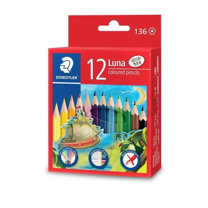 Crayons colorés Luna permanent demi-longueur boîte de 12