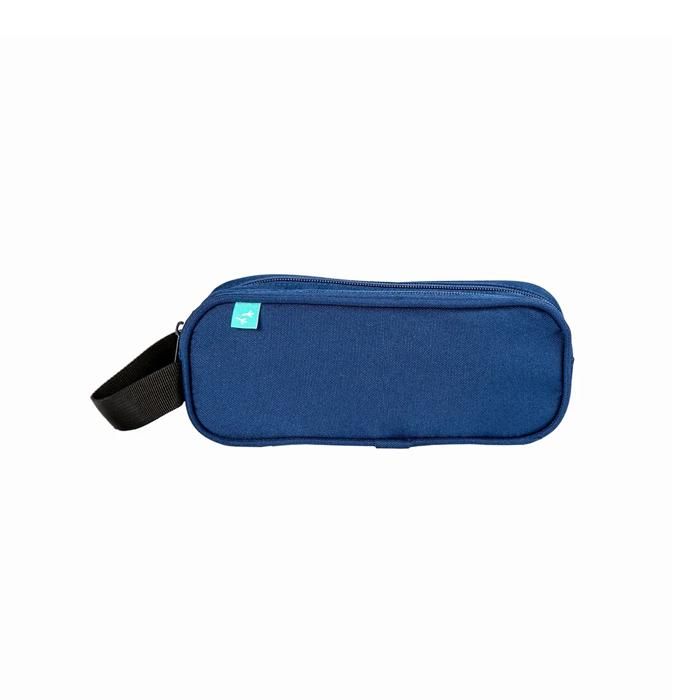 Trousse - AUCHAN - Rectangulaire - 2 zips - 23x7x9 cm - Bleu