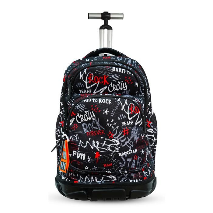 Sac à dos Trolley - GENERIC - 18 pouces - Motif Garçon - Base rigide - 3 poches