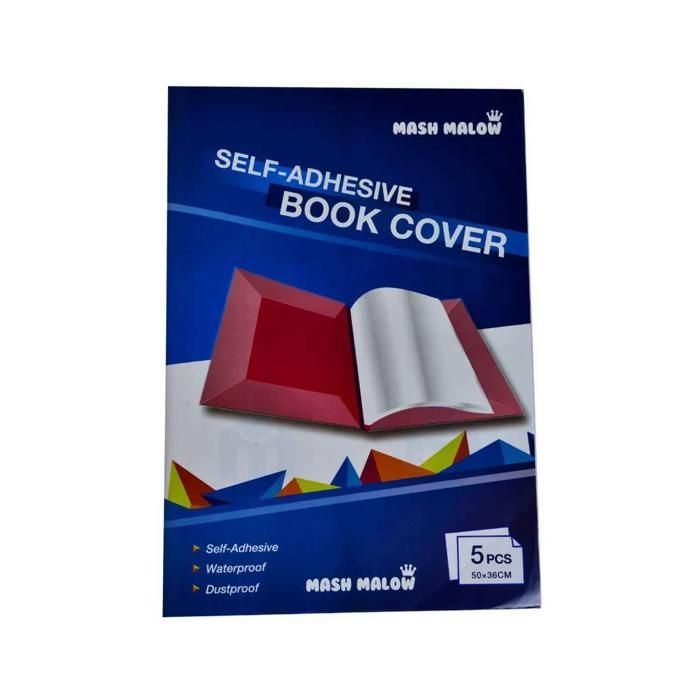 Protège livres auto-adhésif 50x36cm x5 pièces - MASH MALOW