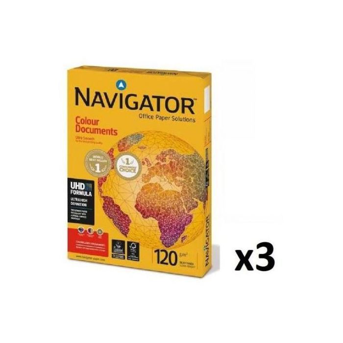 3 Ramette Papier premium Blanc 120 g/m² A4 - Ramette de 250 feuilles