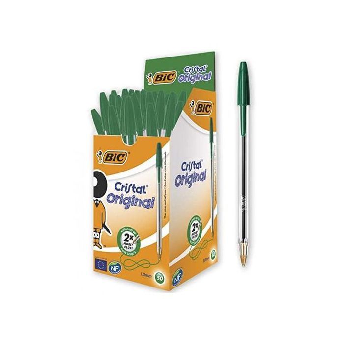 stylo confortables a main vert 50 pcs BIC