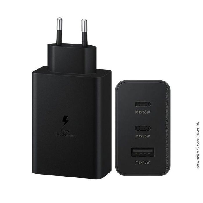 Samsung Chargeur Rapide 65W PD Power Adapter USB C x 2 USB -A Port