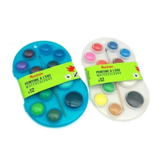 Palette de 12 godets aquarelles