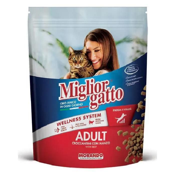 Croquettes pour chat - MORANDO - Bœuf - 400g - Protéines élevées - Digestion saine