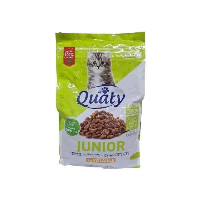 Croquettes de volaille pour chat junior 2kg - QUATY