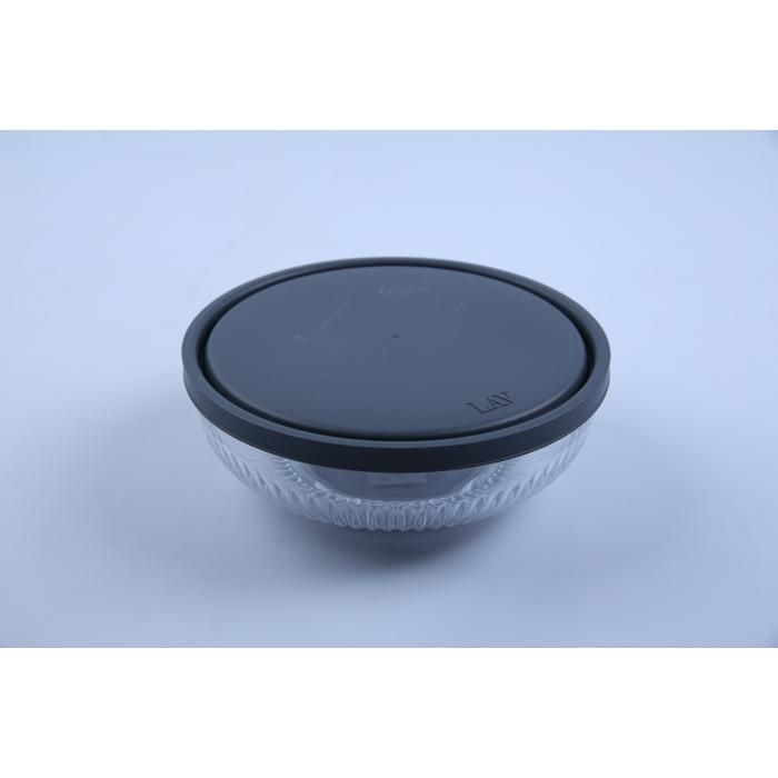 Boîte ronde en verre texturé 1,5 L – LAV TOK287