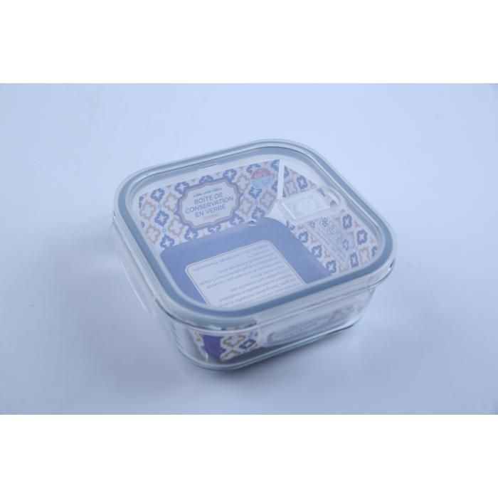 Boîte alimentaire rectangulaire en verre 1000 ml