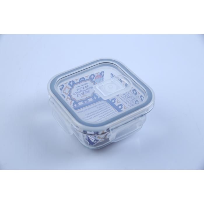 Boîte alimentaire rectangulaire en verre 250 ml