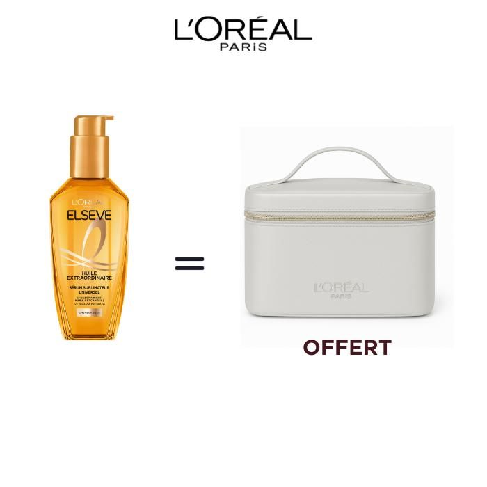 Huile Extraordinaire - L'OREAL PARIS - Serum Sublimateur - Huile de Jojoba - Trousse Vanity Offerte - Brillance