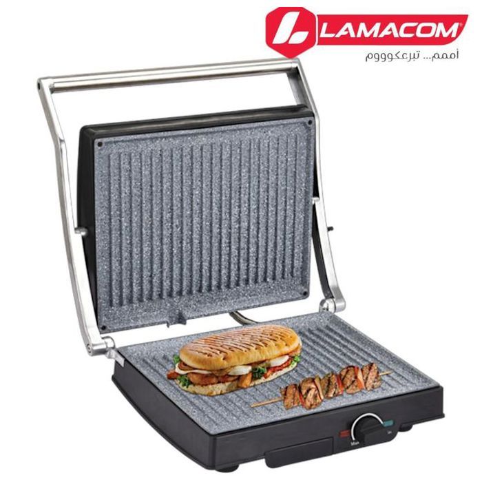 Grill à panini électrique en granit haute qualité, cuisson rapide et uniforme