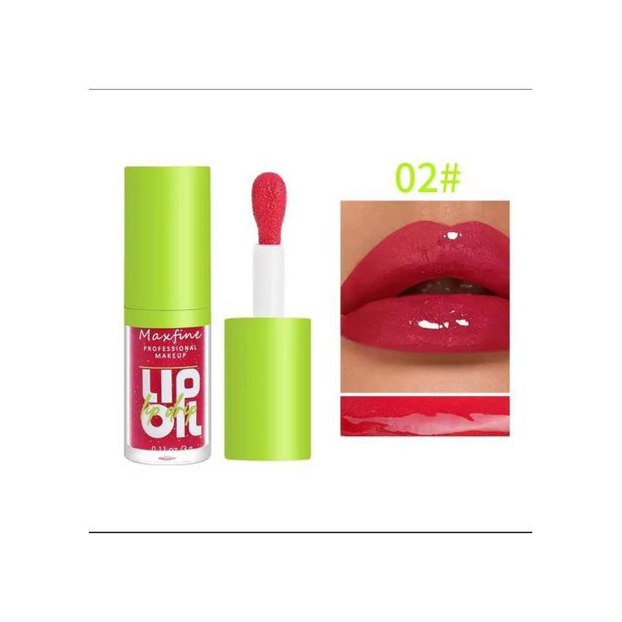 Gloss à lèvres transparent, Lip Oil, Résistant à l'Eau, Non Collant, Hydratant à lèvres, N° 02