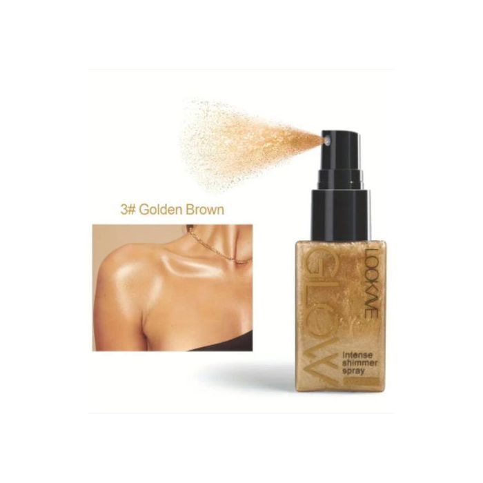 Spray Paillettes Nacrées 30ml Pour le Corps et Cheveux, Brillance Longue Durée, Brillant Résistant à l'Eau