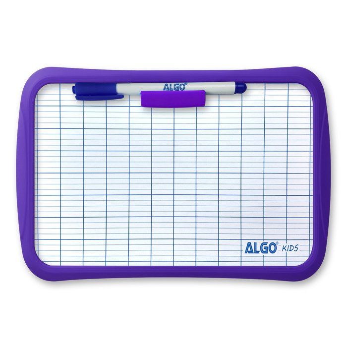 ARDOISE SCOLAIRE DOUBLE FACE (Face Blanche) ALGO - Mauve