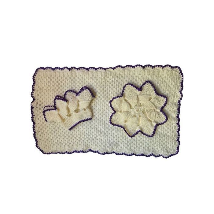 Lot de 3 Pièces Crochet Patterns Pour l'Ensemble Théière et Plateau, Crochet Artisanal Fait Main