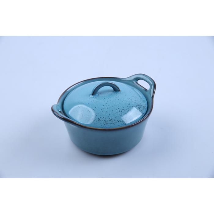 Bol en grès - GENERIC - R24597 - 400 ml - Rond - Couvercle inclus