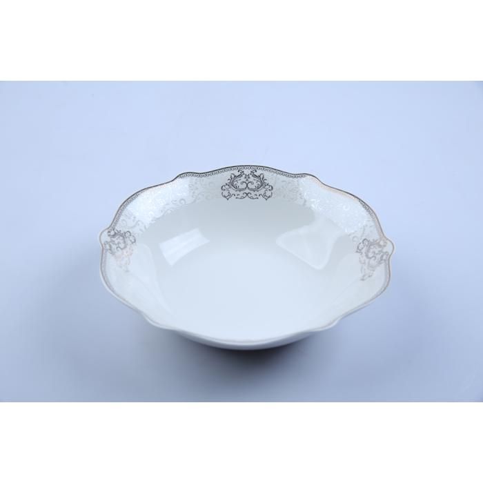 Assiette creuse - GENERIC - Noblesse - Porcelaine blanche - 22 cm - Compatible lave-vaisselle