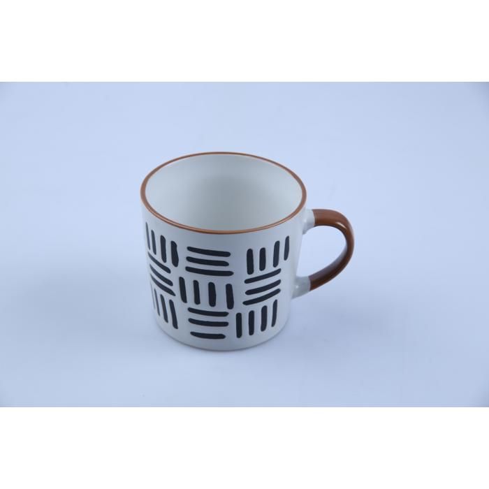 Mug - GENERIC - R24474 - Grès - 380 ml - Style graphique moderne