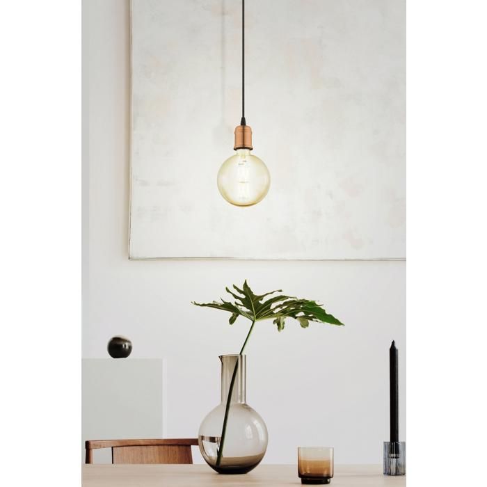 Suspension en acier - EGLO - YORTH - Finition cuivre brossé - Culot E27 - Usage intérieur