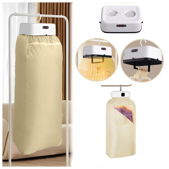 Seche Linge Electrique Sechoir Seche Vetement sac de séchage Cintre Portable