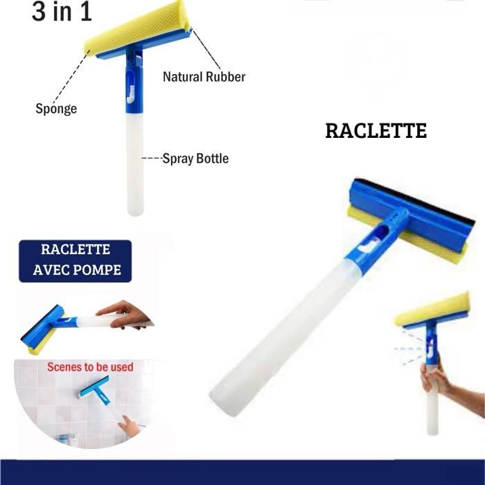 3 IN 1 Raclette de verre avec Pompe Flamingo