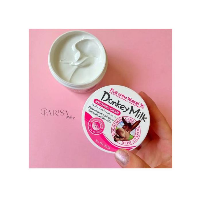 Fruit Of The Wokali Crème blanchissante au lait d'ânesse  éclaircissante et hydratante 115g