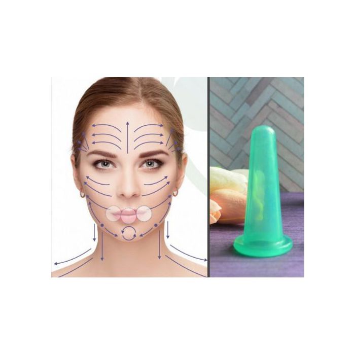 Soins du visage Tasse de massage en silicone,