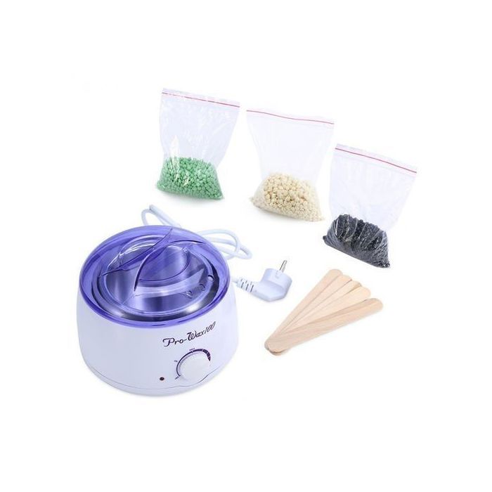Pro Wax Machine Professionnel Chauffe-Cire + 300g cire  + 10 spatules en bois