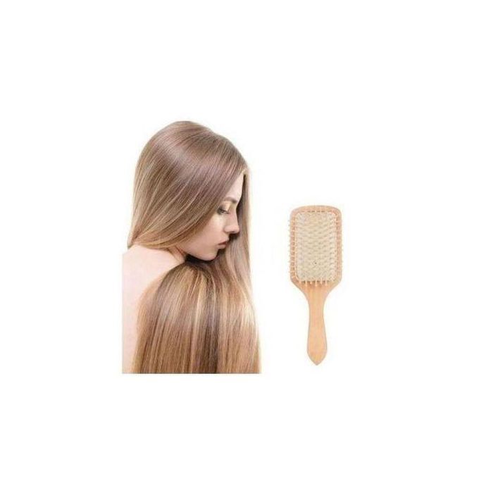 Brosse a cheveux Naturel en bois bambou à cheveux sensibles anti chute