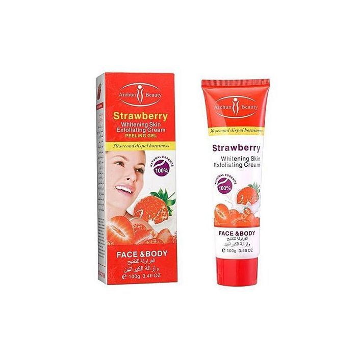 Aichun beauty Crème exfoliante pour la peau et blanchiment des fraises - 100g