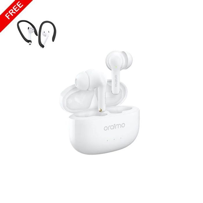 oraimo FreePods 3C Écouteurs sans fil ENC BLANC + Crochets DOreilles GRATUIT