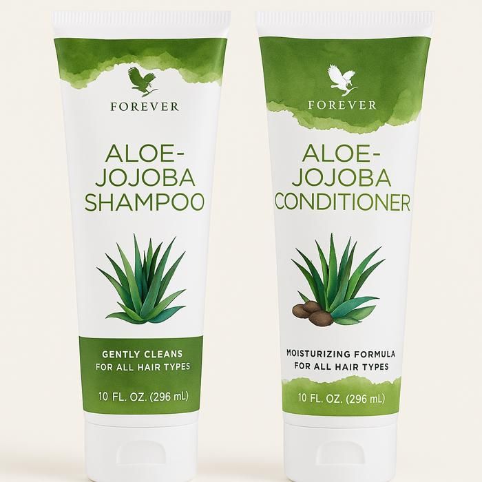 Pack Soin Capillaire Forever – Shampooing & Après-Shampooing Aloe-Jojoba