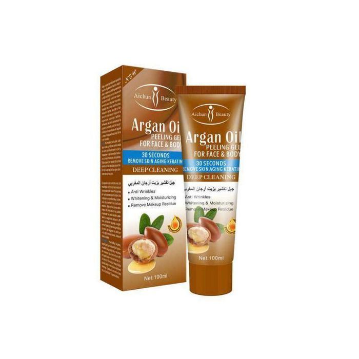 Aichun Beauty Gel Peeling à l'Huile d'Argan pour le Visage et le Corps