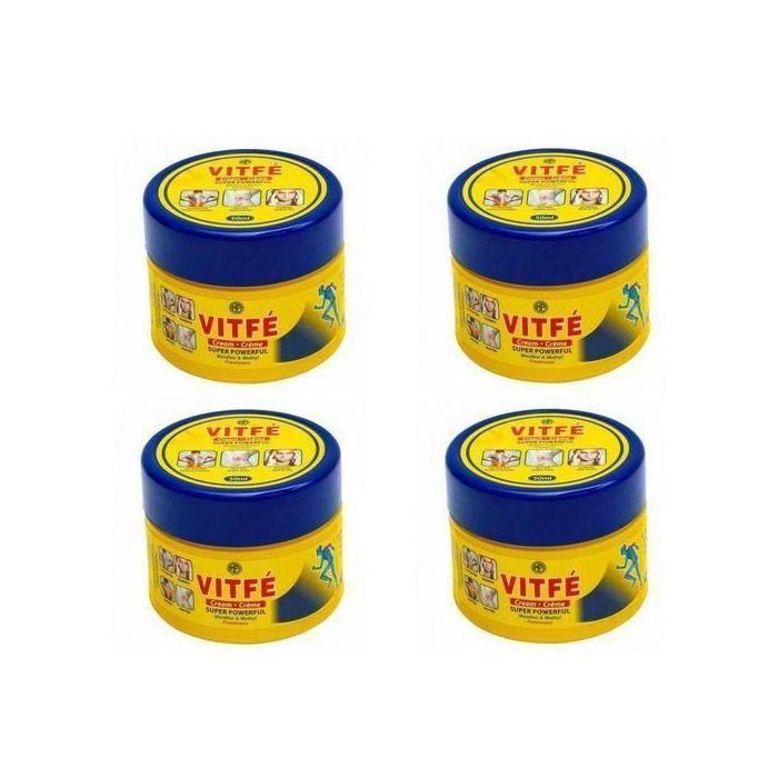 VITFE Lot de 4 Crèmes Soulagement Douleurs pour Dos et Muscles 50ML