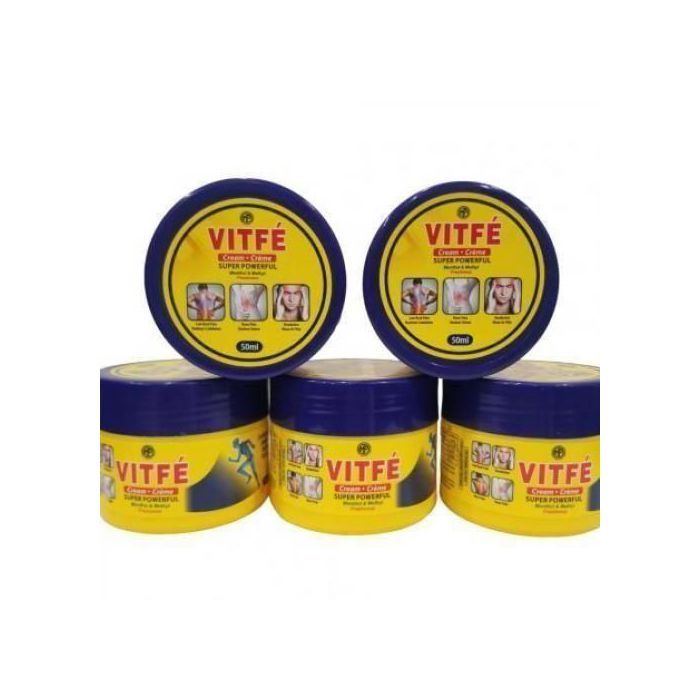 VITFE  Pack de 5  - Crème Mentholée Puissante Anti-Douleur