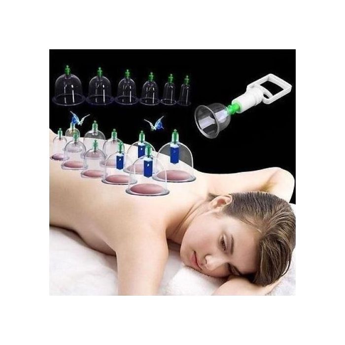 Hijama Ventouses Massage Relaxation de Thérapie(6 tasses + 1 D'aspiration)