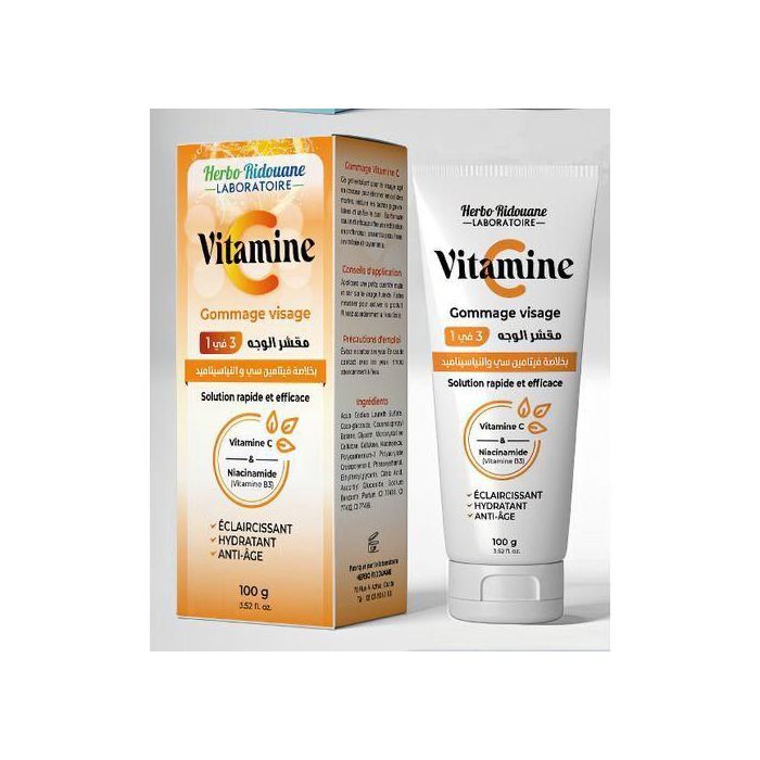 Herbo Ridouane Gommage Visage Vitamine C - Solution Rapide et Efficace 100g