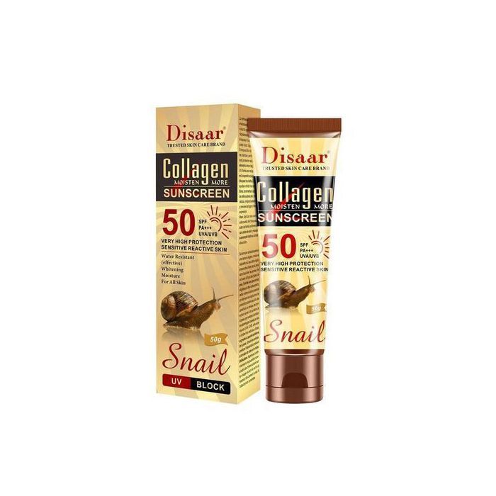 Disaar Ecran Crème Solaire Collagène Escargot Snail 50g