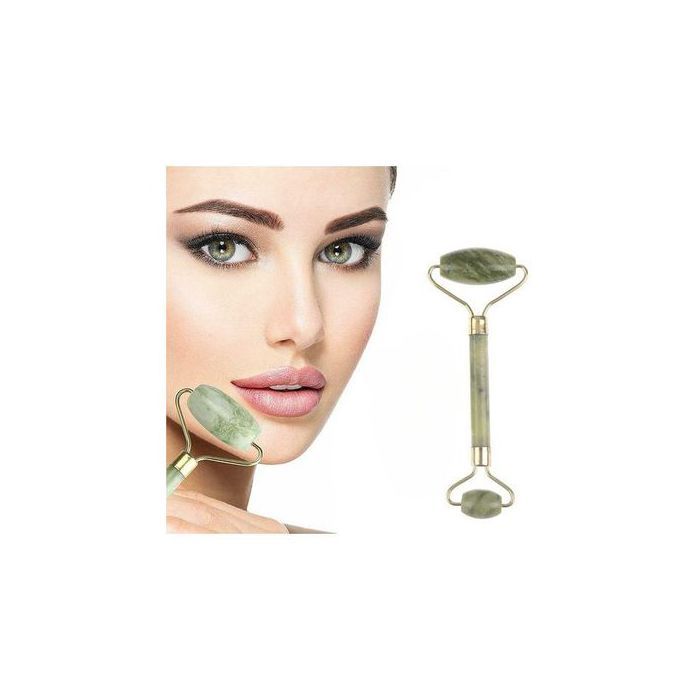 1pc jade roller facial , masseur pour les yeux, le visage et le cou+cadeau