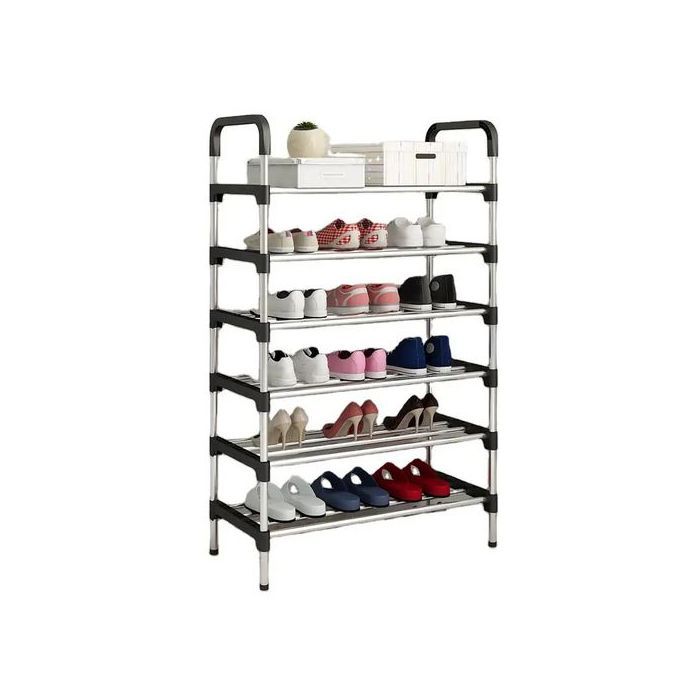 SUPPORT À CHAUSSURES EN ACIER INOXYDABLE DE QUALITÉ SUPÉRIEURE, 6 COUCHES