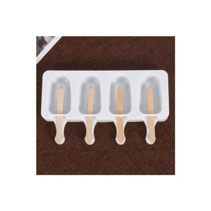 Moule à glace en Silicone, 4 trous, pour Dessert au chocolat