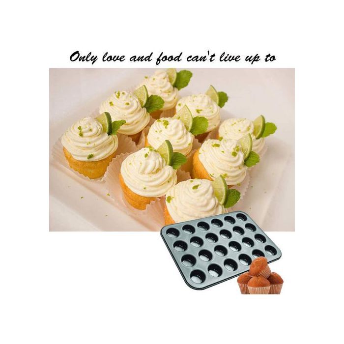 PLAT A MUFFIN EN ACIER CARBONE 24 trous antiadhésif 35x26.5x2cm