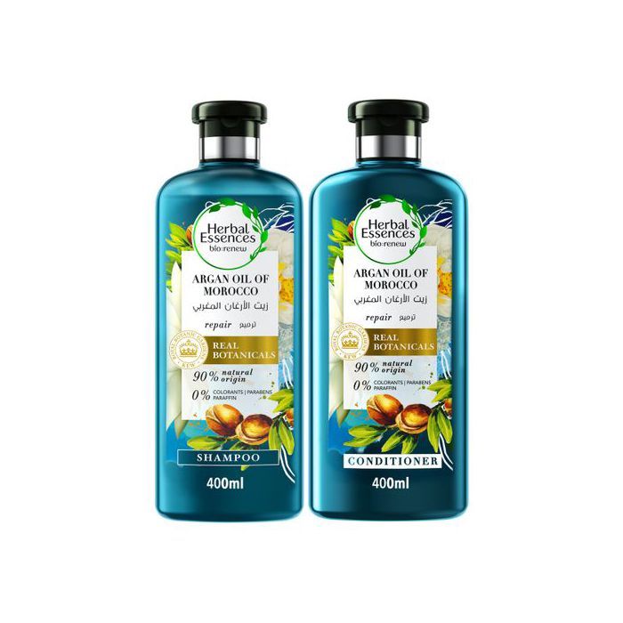 Herbal Essences Lot de 2 shampooings et après-shampoing à l'huile d'argan du Maroc