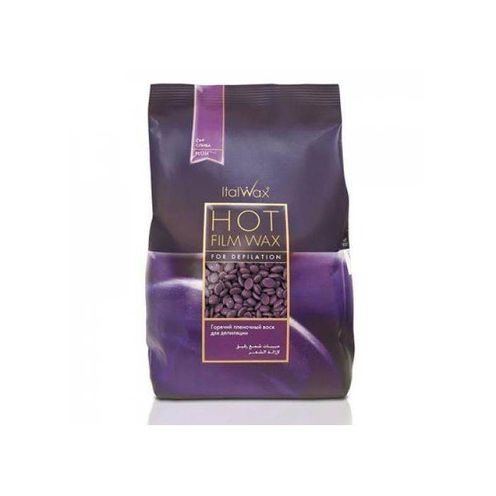 Italwax Cire film à la prune -1 Kilo granulés pour épilation dans les zones (aisselles, zones intimes, visage) DUOPHARM