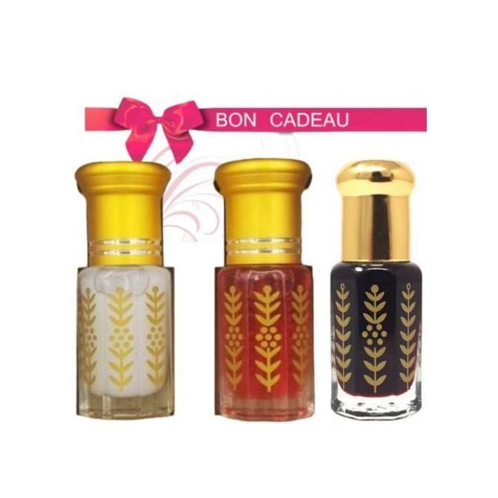 coffret Musc Tahara+ Musc Al arouss+ Musc noir cadeau De femme