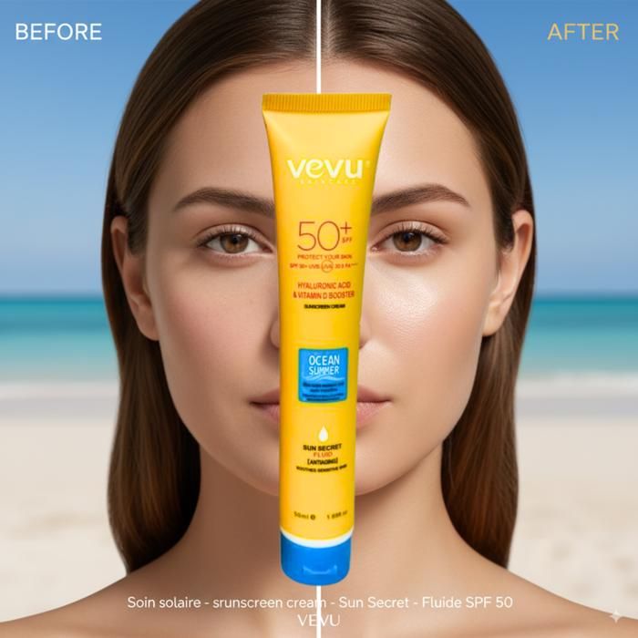 1. Protection Solaire - Crème Écran Total - Sun Secret - Fluide SPF 50